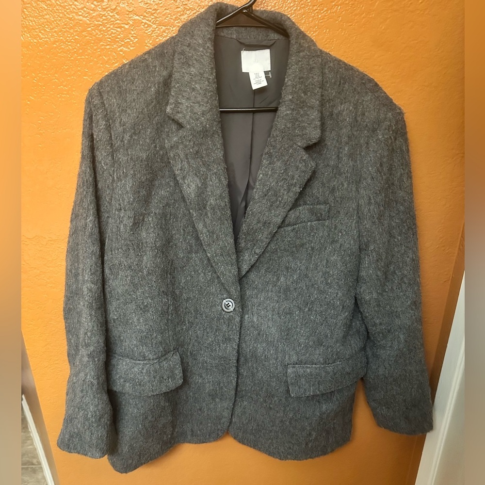 H&M Wool Charcoal Women's Blazer